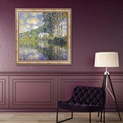 «Тополя на Эпте» в интерьере в классическом стиле в фиолетовых тонах