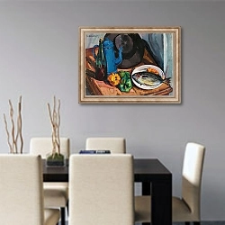 «Still life with fish» в интерьере современной кухни над столом