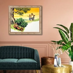 «Brer Rabbit 8» в интерьере классической гостиной над диваном