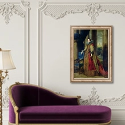 «Portrait of a Lady, presumed to be the Marquise Geromina Spinola-Doria de Genes» в интерьере в классическом стиле над банкеткой