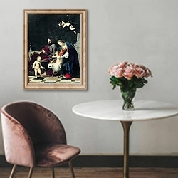 «The Holy Family 2» в интерьере в классическом стиле над креслом