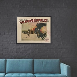 «The Pony Express» в интерьере в стиле лофт с черной кирпичной стеной