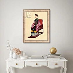 «Portrait of a Tartar Woman» в интерьере в классическом стиле над столом