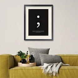 «Semicolon 2» в интерьере гостиной в скандинавском стиле с серым диваном
