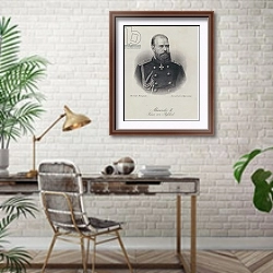 «Tsar Alexander III of Russia» в интерьере кабинета с кирпичными стенами над столом