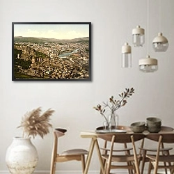 «Грузия. Тифлис, крепость и город» в интерьере столовой в стиле ретро