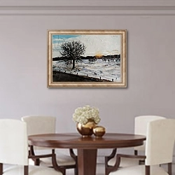 «Winter Twilight - Chatsworth Estate» в интерьере столовой в классическом стиле