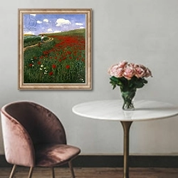 «The Poppy Field» в интерьере в классическом стиле над креслом