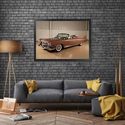 «Cadillac Eldorado Biarritz '1959» в интерьере в стиле лофт над диваном