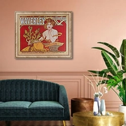 «Cycles Waverley Paris.» в интерьере классической гостиной над диваном