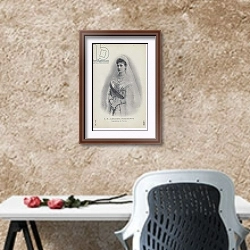 «Tsarina Alexandra of Russia» в интерьере кабинета с песочной стеной над столом