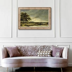 «Dutch Landscape» в интерьере гостиной в классическом стиле над диваном