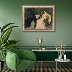 «Intimacy» в интерьере гостиной в зеленых тонах