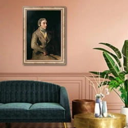 «Don Manuel Silvela c.1809-12» в интерьере классической гостиной над диваном