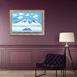 «drift ice ship 1» в интерьере в классическом стиле в фиолетовых тонах