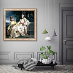 «Mrs Thrale and her Daughter Hester 1777-78» в интерьере коридора в классическом стиле