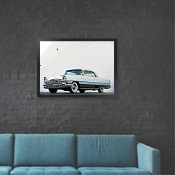 «Packard Caribbean Coupe '1956» в интерьере в стиле лофт с черной кирпичной стеной