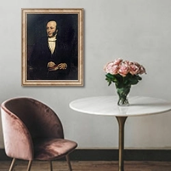 «Portrait of Rev. John Barlow» в интерьере в классическом стиле над креслом