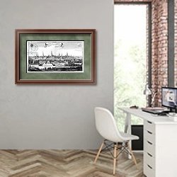 «View of Lubeck» в интерьере современного кабинета на стене