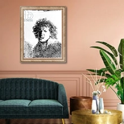 «Self Portrait, 1630» в интерьере классической гостиной над диваном