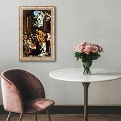 «The Last Sacrament of St. Jerome, 1614» в интерьере в классическом стиле над креслом