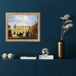 «View of Cite Odiot» в интерьере в классическом стиле в синих тонах