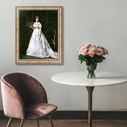 «Woman in White» в интерьере в классическом стиле над креслом