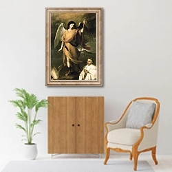 «Archangel Raphael with Bishop Domonte» в интерьере в классическом стиле над комодом
