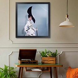 «Хепберн Одри 173» в интерьере комнаты в стиле ретро с проигрывателем виниловых пластинок