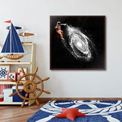 «Space Art» в интерьере детской комнаты для мальчика в морской тематике