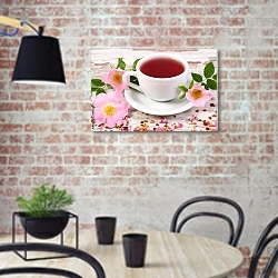 «Чашка чая с шиповником» в интерьере современной кухни с кирпичной стеной