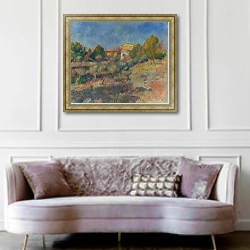 «Голубятня в Беллвеле» в интерьере гостиной в классическом стиле над диваном