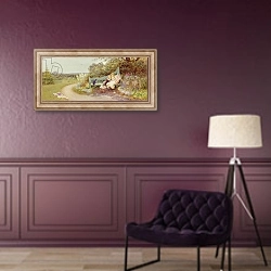 «The Picture Book, 1903» в интерьере в классическом стиле в фиолетовых тонах