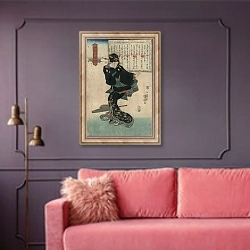«Ichi» в интерьере гостиной с розовым диваном