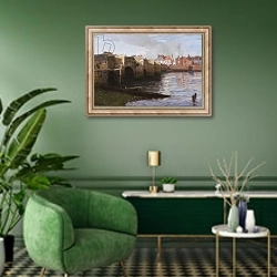 «Redbridge, Southampton» в интерьере гостиной в зеленых тонах