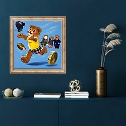 «Teddy Bear 70» в интерьере в классическом стиле в синих тонах