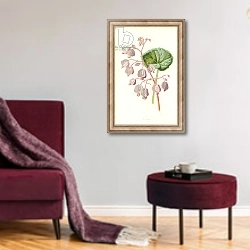 «Begonia» в интерьере гостиной в бордовых тонах
