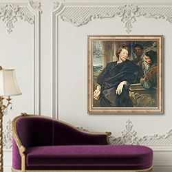 «Portrait of Rubens» в интерьере в классическом стиле над банкеткой