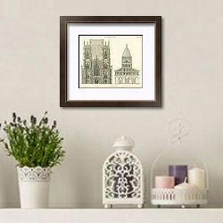 «Architecture. York Cathedral, Pisa Cathedral» в интерьере комнаты с лавандовыми свечами