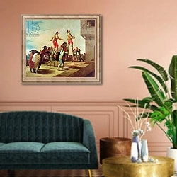 «The Stilts, c.1791-92» в интерьере классической гостиной над диваном