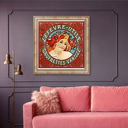 «Lefèvre – Utile Gaufrettes Vanille» в интерьере гостиной с розовым диваном