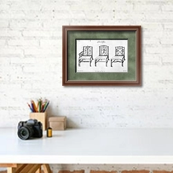 «Стулья в китайском стиле» в интерьере современного кабинета над столом