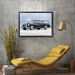 «Mercedes-Benz 300C Station Wagon by Binz '1956» в интерьере в стиле лофт с желтым креслом