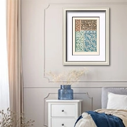 «Pervenche 3» в интерьере спальни в стиле прованс с синими деталями
