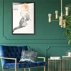 «Luce e Sfere» в интерьере в классическом стиле с зеленой стеной