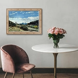 «Landscape in Provence, 1860» в интерьере в классическом стиле над креслом