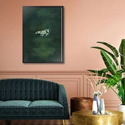 «Moth Wing, 2014,» в интерьере классической гостиной над диваном