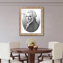 «Portrait of Michel-Jean Sedaine» в интерьере столовой в классическом стиле