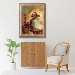 «Экстаз святого» в интерьере в классическом стиле над комодом