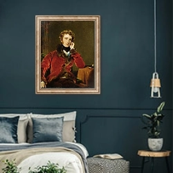 «George James Welbore Agar-Ellis, later 1st Lord Dover, c.1823-24» в интерьере классической спальни с темными стенами